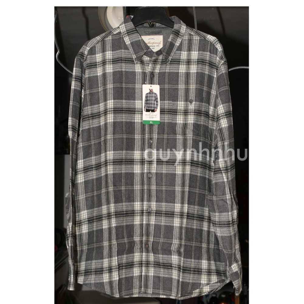 Weatherproof Vintage Men Flannel Long Sleeve Button Down Shirt - Picture 2 of 11